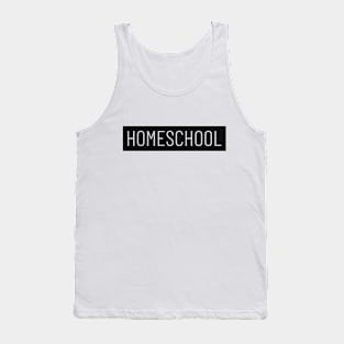 Homeschool Block Label Black Tank Top